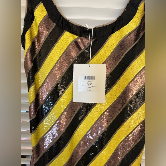 New With Tags. DIANE VON FURSTENBERG
Luisa Scoop-Neck Sequin-Striped Silk Midi - Picture 7 of 7